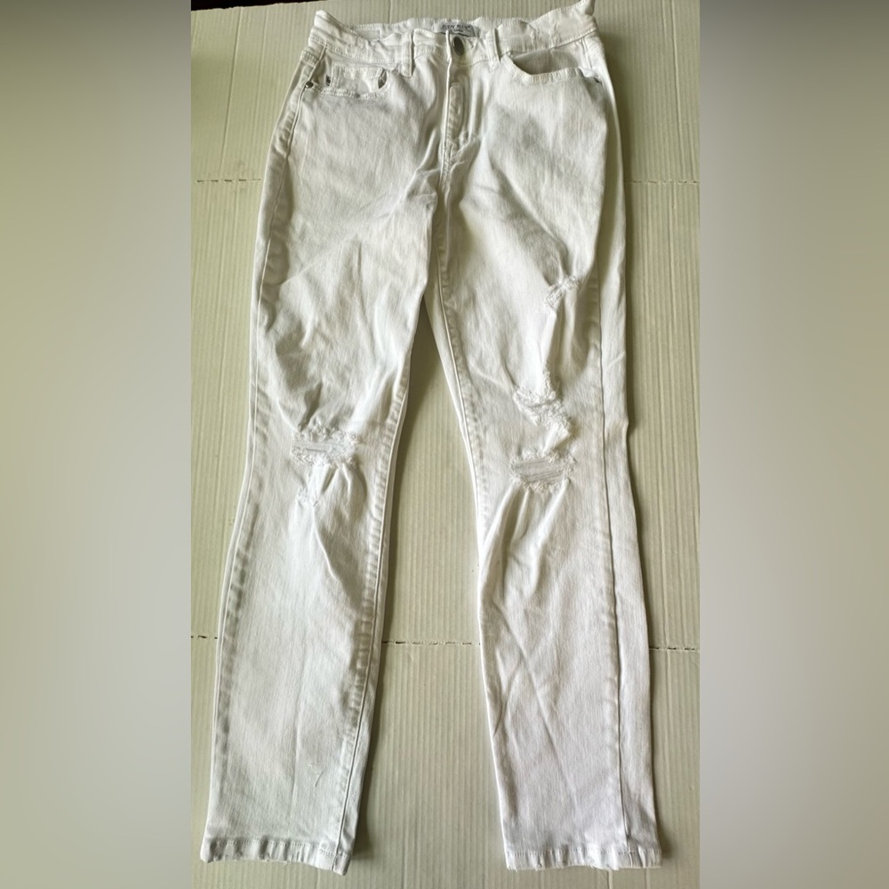 Judy Blue Jeans Boyfriend Fit White‎ Size 7 / 28